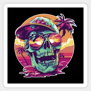 Summer Skull Vibes 02 Sticker